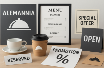 Werbemittel wie Plakat und Flyer als Beispiele für Werbeträger