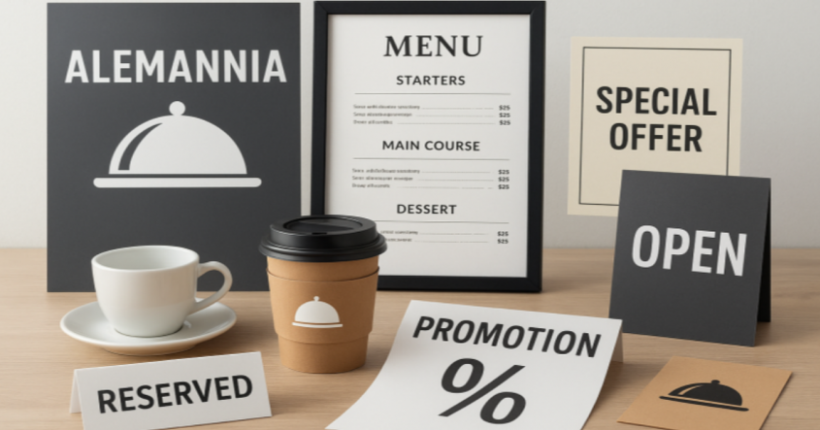 Werbemittel wie Plakat und Flyer als Beispiele für Werbeträger