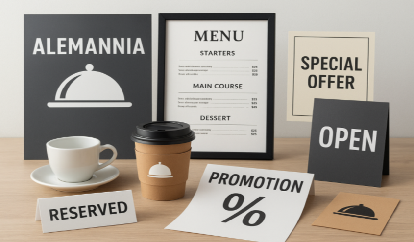 Werbemittel wie Plakat und Flyer als Beispiele für Werbeträger