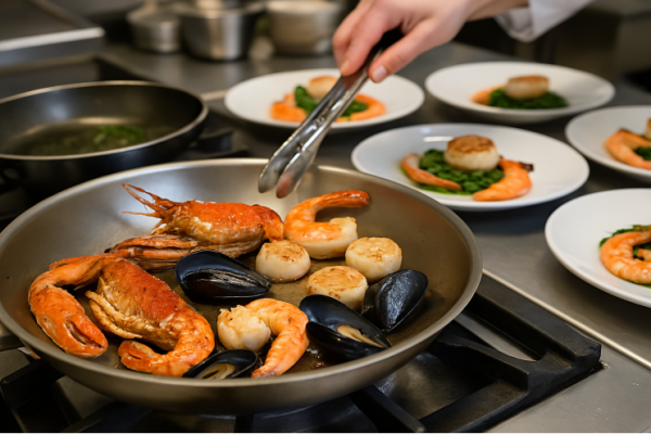 Garnelen und Muscheln als typische Schalen- und Krustentiere