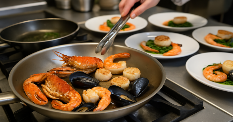 Garnelen und Muscheln als typische Schalen- und Krustentiere