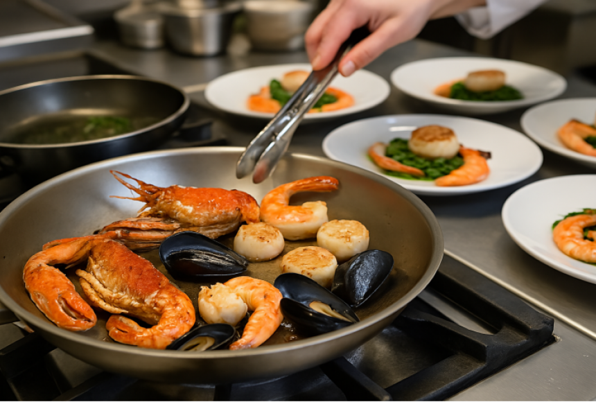 Garnelen und Muscheln als typische Schalen- und Krustentiere