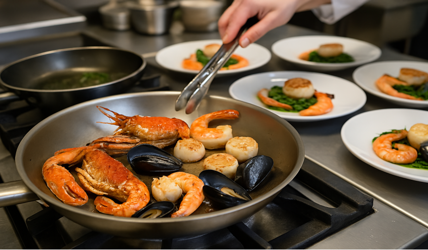 Garnelen und Muscheln als typische Schalen- und Krustentiere