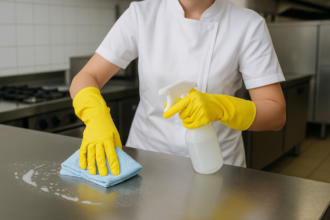 Händewaschen in der Küche als wichtige Regel der Lebensmittelhygiene