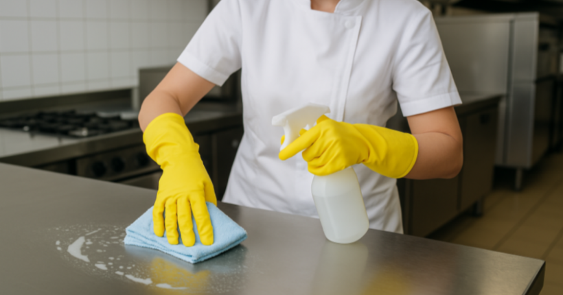 Händewaschen in der Küche als wichtige Regel der Lebensmittelhygiene