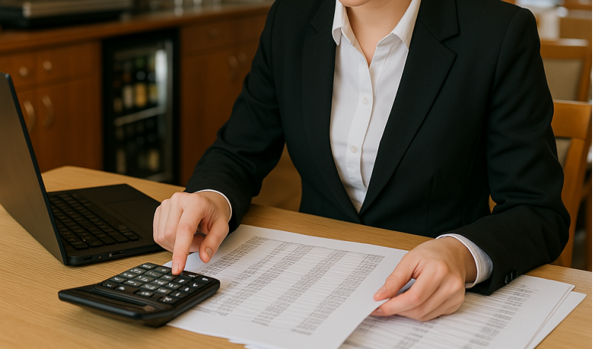 Buchhalter arbeitet an Debitorenbuchhaltung