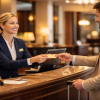 Front Office Empfangsbereich eines Hotels mit Rezeption