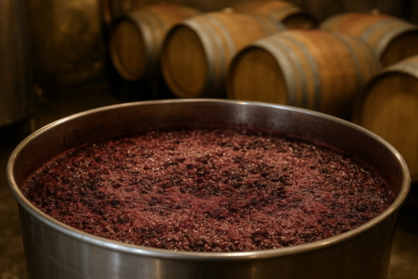 Maische aus zerkleinerten Weintrauben