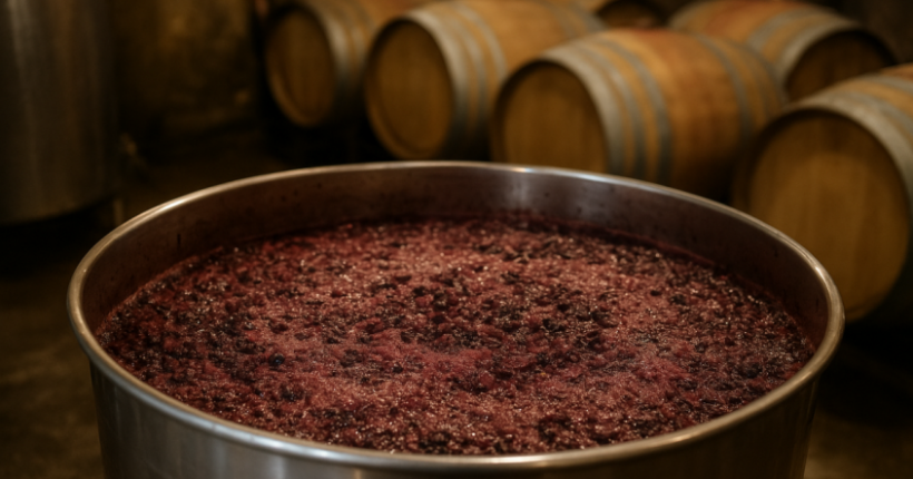 Maische aus zerkleinerten Weintrauben